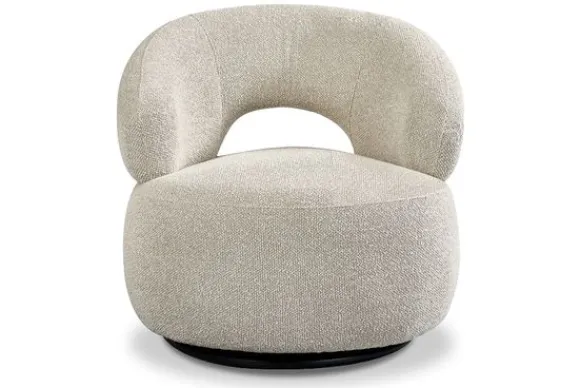 Best Draaifauteuil Naturel GA-80.213 Nusenna Ronde Fauteuils|Draaifauteuils