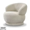New Draaifauteuil Naturel GA-80.208 Alvito Ronde Fauteuils|Draaifauteuils