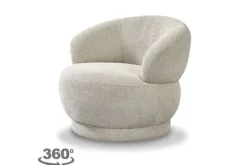 New Draaifauteuil Naturel GA-80.208 Alvito Ronde Fauteuils|Draaifauteuils