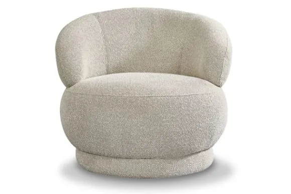 New Draaifauteuil Naturel GA-80.208 Alvito Ronde Fauteuils|Draaifauteuils