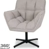 Sale Draaifauteuil Naturel IH-50.203 Ian Ronde Fauteuils|Draaifauteuils