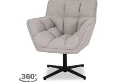 Sale Draaifauteuil Naturel IH-50.203 Ian Ronde Fauteuils|Draaifauteuils