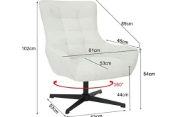 Discount Draaifauteuil Pearl Naomi Ronde Fauteuils|Draaifauteuils