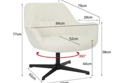 Draaifauteuil Sand Daphne Ronde Fauteuils|Draaifauteuils