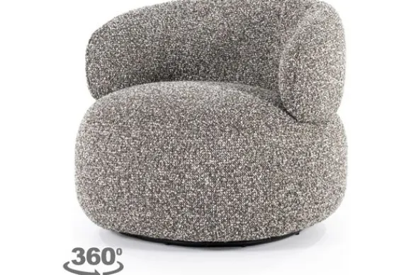 New Draaifauteuil Taupe 96108 Maeve Ronde Fauteuils