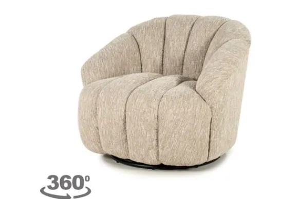 New Draaifauteuil taupe 250187 Sogno Draaifauteuils
