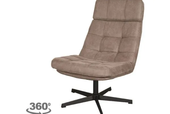 Draaifauteuil Taupe CH-73.002 Alvar Draaifauteuils