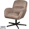 Clearance Draaifauteuil Taupe CH-73.014 Moss Draaifauteuils