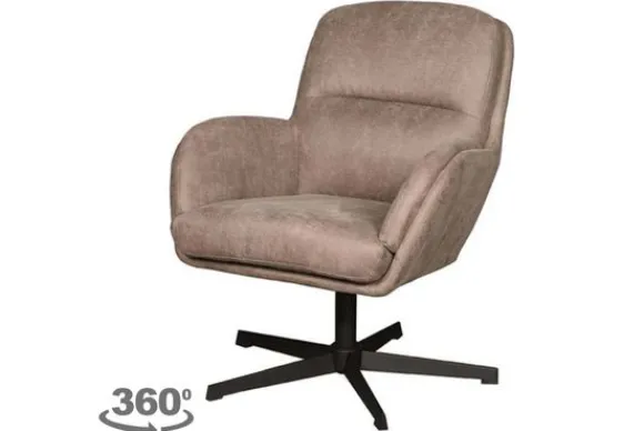 Clearance Draaifauteuil Taupe CH-73.014 Moss Draaifauteuils