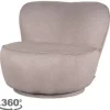 Hot Draaifauteuil Taupe FU-88.013 Bunny Draaifauteuils|Ronde Fauteuils