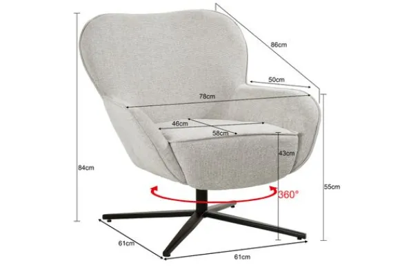 Draaifauteuil Toffee Sven Oorfauteuils|Draaifauteuils