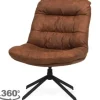 Online Draaistoel cognac Tygo Draaifauteuils