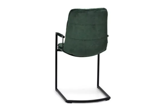Best Eetkamer fauteuil velvet green Knus Eetkamerstoelen
