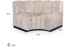Hot Eetkamerbank 212785 Corner Lovely Beige Hillpark Eetbanken