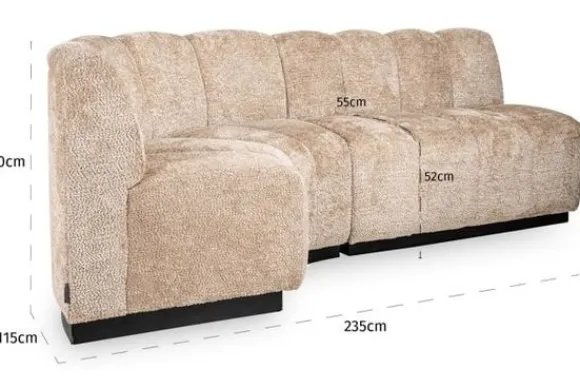 Discount Eetkamerbank 212786 Lovely Beige Hillpark Eetbanken