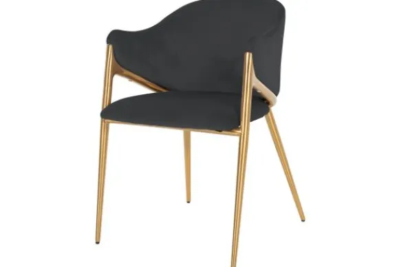 Sale Eetkamerstoel 210827 Antraciet Velvet Gwen Eetkamerstoelen