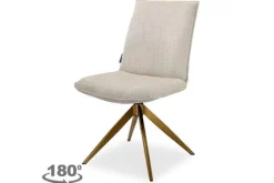 Clearance Eetkamerstoel 212406 Beige Chenille Dakota Eetkamerstoelen