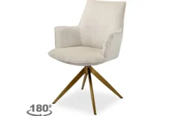 Online Eetkamerstoel 212405 Beige Chenille Dakota Eetkamerstoelen