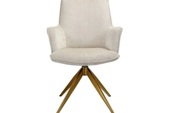 Online Eetkamerstoel 212405 Beige Chenille Dakota Eetkamerstoelen