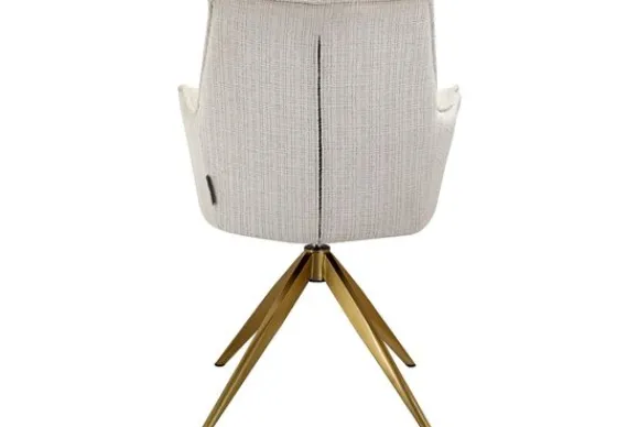 Online Eetkamerstoel 212405 Beige Chenille Dakota Eetkamerstoelen