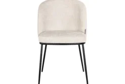Discount Eetkamerstoel 212339 Beige Chenille Elvi Eetkamerstoelen