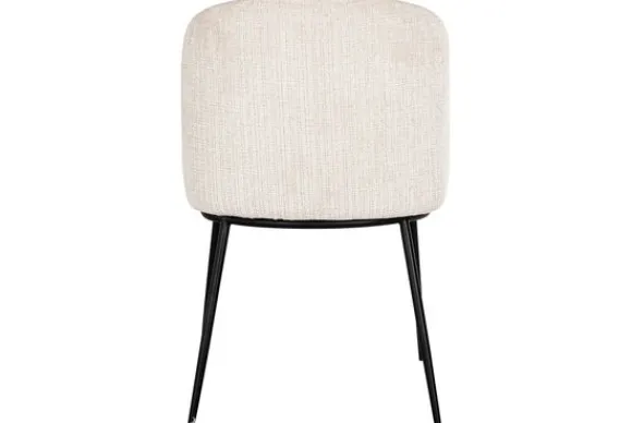 Discount Eetkamerstoel 212339 Beige Chenille Elvi Eetkamerstoelen