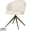 Clearance Eetkamerstoel 212411 Beige Chenille Zendaya Eetkamerstoelen