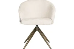Clearance Eetkamerstoel 212411 Beige Chenille Zendaya Eetkamerstoelen