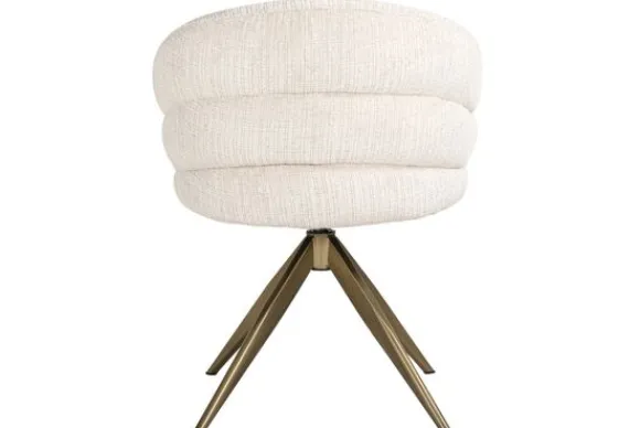 Clearance Eetkamerstoel 212411 Beige Chenille Zendaya Eetkamerstoelen