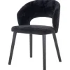 Discount Eetkamerstoel 211067 Black Chenille Savoy Eetkamerstoelen