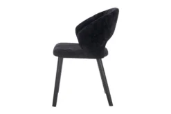 Discount Eetkamerstoel 211067 Black Chenille Savoy Eetkamerstoelen