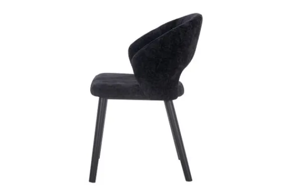 Discount Eetkamerstoel 211067 Black Chenille Savoy Eetkamerstoelen