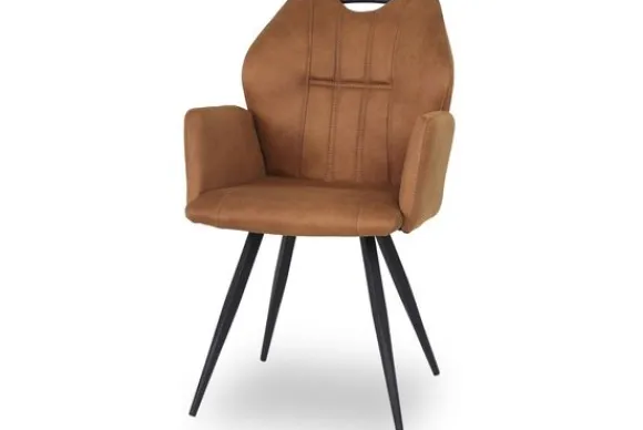 Clearance Eetkamerstoel - cognac Ozark Eetkamerstoelen