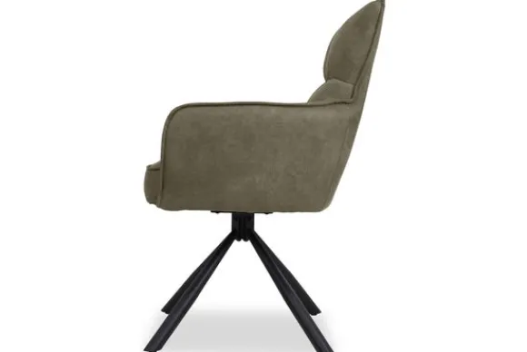 Outlet Eetkamerstoel - cowboy 411 olijf Lorena Eetkamerstoelen