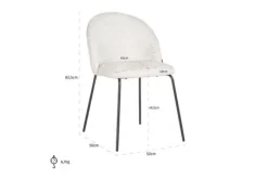 Online Eetkamerstoel 211212 Cream Fusion Alyssa Eetkamerstoelen