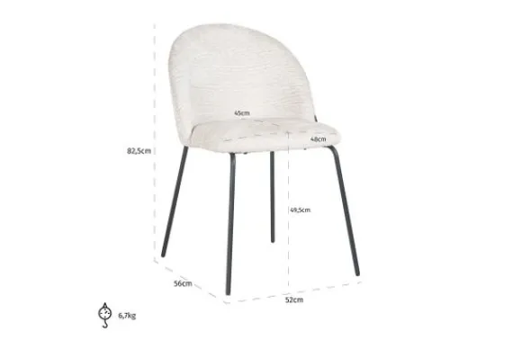 Online Eetkamerstoel 211212 Cream Fusion Alyssa Eetkamerstoelen