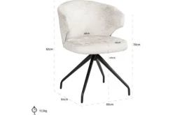 Best Eetkamerstoel 211913 Cream Fusion Milly Eetkamerstoelen