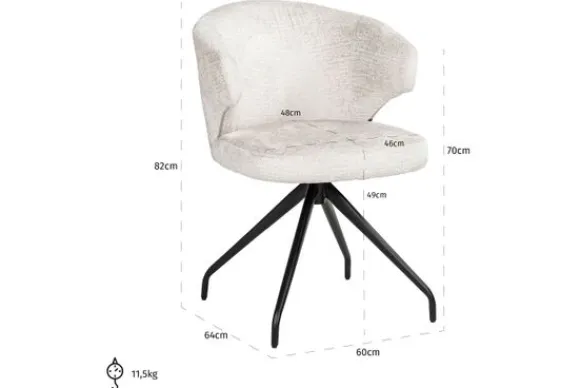 Best Eetkamerstoel 211913 Cream Fusion Milly Eetkamerstoelen