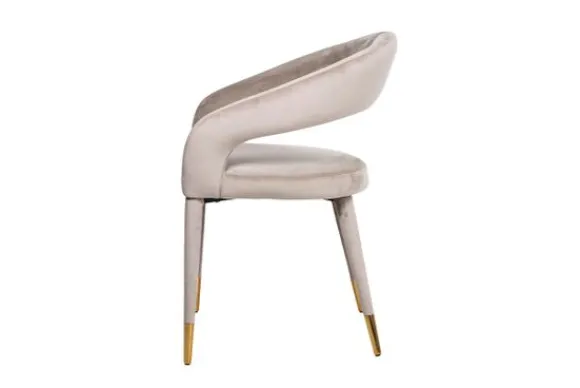 Eetkamerstoel 210753 Khaki Velvet Gia Eetkamerstoelen
