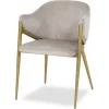 Discount Eetkamerstoel 210828 Khaki Velvet Gwen Eetkamerstoelen