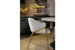 Discount Eetkamerstoel 210828 Khaki Velvet Gwen Eetkamerstoelen
