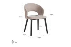Outlet Eetkamerstoel 211065 Khaki Velvet Savoy Eetkamerstoelen