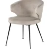 Hot Eetkamerstoel 211910 Khaki Velvet Xandra Eetkamerstoelen