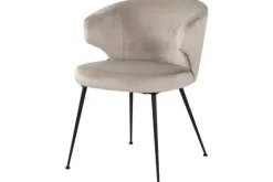 Hot Eetkamerstoel 211910 Khaki Velvet Xandra Eetkamerstoelen