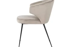 Hot Eetkamerstoel 211910 Khaki Velvet Xandra Eetkamerstoelen