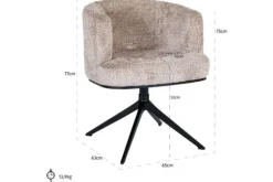 Hot Eetkamerstoel 212573 Lovely Beige Cheyenne Eetkamerstoelen