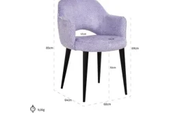 Discount Eetkamerstoel 212341 Lovely Lavender Giovanna Eetkamerstoelen