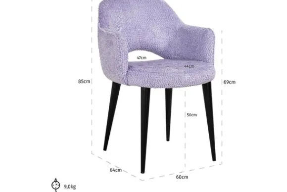 Discount Eetkamerstoel 212341 Lovely Lavender Giovanna Eetkamerstoelen