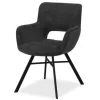 New Eetkamerstoel - Miami Black Seta Eetkamerstoelen