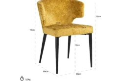 Eetkamerstoel 211868 Mustard Fusion  Taylor Eetkamerstoelen